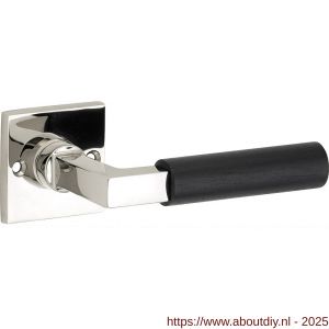 Wallebroek Mi Satori 00.0105.46 krukgarnituur Bauhaus messing glans nikkel-ebben - A25001195 - afbeelding 1