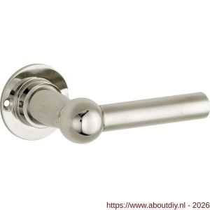 Wallebroek Mi Satori 00.0115.46 krukgarnituur Chemin de Fer 85 mm messing glans nikkel - A25001223 - afbeelding 1