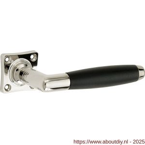Wallebroek Mi Satori 00.0139.46 krukgarnituur Ton vierkant messing glans nikkel-ebben - A25001453 - afbeelding 1