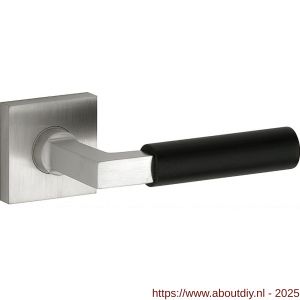 Wallebroek Mi Satori 00.0106.46 krukgarnituur Bauhaus verdekt messing mat nikkel ongelakt-ebben - A25001155 - afbeelding 1
