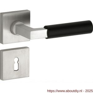 Wallebroek Mi Satori 00.0106.48 krukgarnituur Bauhaus verdekt BB messing mat nikkel ongelakt-ebben - A25001156 - afbeelding 1