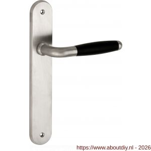 Wallebroek Mi Satori 00.0119.01 krukgarnituur Baton Modern messing mat nikkel ongelakt-Forest Friendly hout blind - A25001823 - afbeelding 1