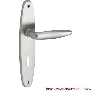 Wallebroek Mi Satori 00.0137.12 krukgarnituur Dudok Elips messing mat nikkel ongelakt BB72 - A25001884 - afbeelding 1