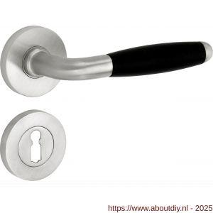 Wallebroek Mi Satori 00.0184.48 krukgarnituur Baton Vivo messing mat nikkel ongelakt-FF BB - A25001140 - afbeelding 1