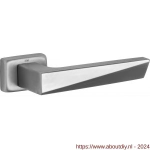 Wallebroek M&T 90.0019.46 deurkruk gatdeel Mini V messing mat nikkel ongelakt rechts - A25002435 - afbeelding 1