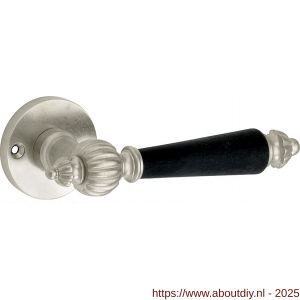 Wallebroek Mi Satori 00.0162.46 krukgarnituur Nouveau Elegant messing antiek nikkel-ebben - A25001400 - afbeelding 1