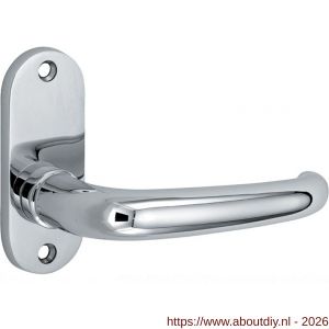 Wallebroek Mi Satori 00.0121.46 krukgarnituur Halfsabel Ovaal messing glans chroom - A25001321 - afbeelding 1