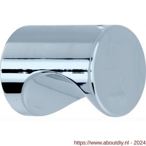 Wallebroek 00.8020.90 meubelknop Cilinder 15 mm messing glans chroom - A25005950 - afbeelding 1