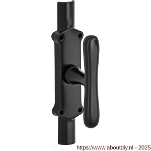 Wallebroek Mi Satori 00.5837.90 krukespagnolet Linea T halfronde stangen messing mat zwart - A25000475 - afbeelding 1