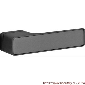 Wallebroek M&T 90.0015.46 deurkruk gatdeel links Maximal messing mat zwart PVD-parel grijs - A25002400 - afbeelding 1