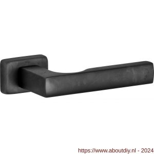 Wallebroek M&T 90.0017.46 deurkruk gatdeel Mini S messing mat zwart PVD links - A25002424 - afbeelding 1