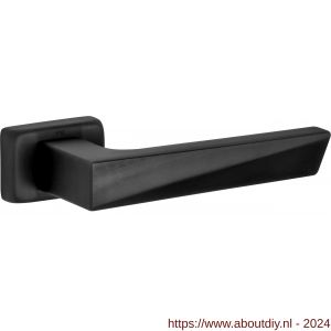 Wallebroek M&T 90.0019.46 deurkruk gatdeel Mini V messing mat zwart PVD links - A25002434 - afbeelding 1