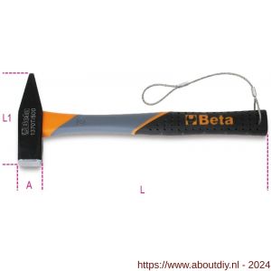 Beta 1370T-HS bankhamer met valbeveiliging kunststof steel 1000 g 1370T-HS 1000 - A51281136 - afbeelding 1