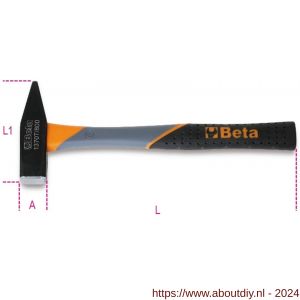 Beta 1370T bankhamer kunststof steel 200 g 1370T 200 - A51281128 - afbeelding 1