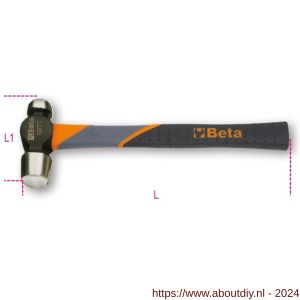 Beta 1377T bolbankhamer ronde kop voor koper en metaalbewerking kunststof steel 900 g 1377T 900 - A51281185 - afbeelding 1