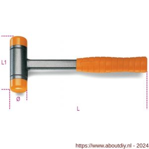 Beta 1392 terugslagvrije hamer met verwisselbare koppen stalen steel 50 mm 1392 50 - A51281144 - afbeelding 1