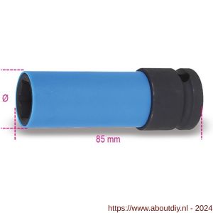 Beta 720LC slagdop voor wielmoeren met gekleurde polymeer beschermhuls 17 mm 720LC 17 - A51281060 - afbeelding 1