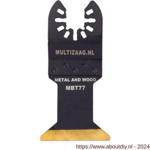 Multizaag MBT77 zaagblad HSS titanium Universeel 45 mm breed 42 mm lang blister 1 stuk UNI MBT77 - A40680109 - afbeelding 1