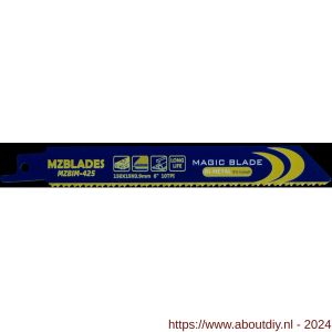 Multizaag MZBIM-425 reciprozaagblad bi-metaal Universeel breedte 19 mm TPI 2,5 lengte 150 mm dikte 0,9 mm UNI - A40680349 - afbeelding 1