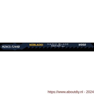 Multizaag MZBlades MZHCS-T244D decoupeerzaagblad Universeel hout speed gezet en geslepen tandafstand 4-5,2 mm lengte 100 mm dikte 1,5 mm UNI - A40680321 - afbeelding 1
