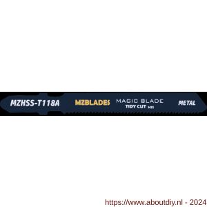 Multizaag MZBlades MZHSS-T118A decoupeerzaagblad bi-metaal Universeel gegolfd-gefreesd tandafstand 1,1-1,5 mm lengte 92 mm dikte 1,5 mm UNI - A40680322 - afbeelding 1