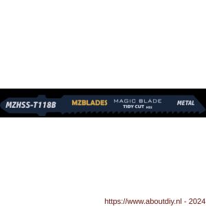 Multizaag MZBlades MZHSS-T118B decoupeerzaagblad bi-metaal Universeel tandafstand 1,9-2,3 mm lengte 92 mm dikte 1,5 mm UNI - A40680323 - afbeelding 1