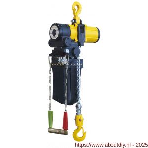 Delta pneumatische kettingtakel 0,5 ton met 3 m hijshoogte 1 part Atex zone 2 - A53101662 - afbeelding 1