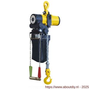 Delta pneumatische kettingtakel 1 ton met 3 m hijshoogte 1 part Atex zone 2 - A53101663 - afbeelding 1