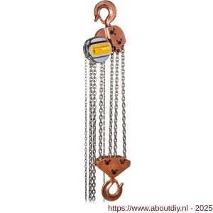 Delta Sparkless vonkvrije handkettingtakel 8 ton met 3 m hijshoogte Atex zone 1 - A53101466 - afbeelding 1