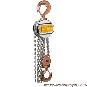 Delta Sparkless vonkvrije handkettingtakel 3 ton met 3 m hijshoogte Atex zone 1 - A53101441 - afbeelding 1