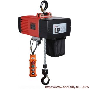 Delta elektrische kettingtakel DEH 400 V 0,125 ton met 10 m hijshoogte dubbele snelheid 1 part - A53101516 - afbeelding 1