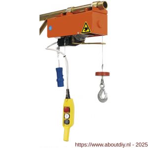 Delta elektrische lier DM 230 V 0,1 ton met 14 m hijshoogte enkele snelheid - A53101138 - afbeelding 1