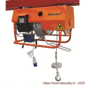 Delta elektrische lier DM 230 V 0,3 ton met 23 m hijshoogte enkele snelheid - A53101142 - afbeelding 1