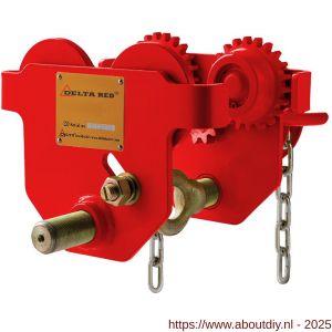 Delta Red kettingloopkat 1 ton 5,5 m bedieningshoogte - A53101206 - afbeelding 1