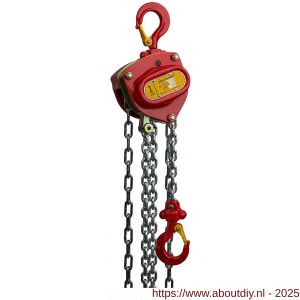 Delta Red Premium handkettingtakel 1 ton met 3 m hijshoogte - A53101359 - afbeelding 1