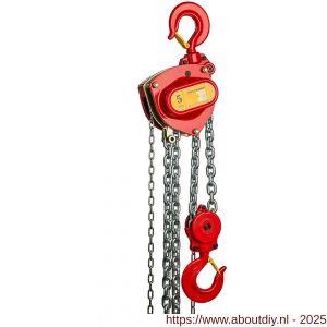 Delta Red Premium handkettingtakel 5 ton met 3 m hijshoogte - A53101374 - afbeelding 1