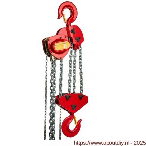 Delta Red Premium handkettingtakel 10 ton met 3 m hijshoogte - A53101377 - afbeelding 1