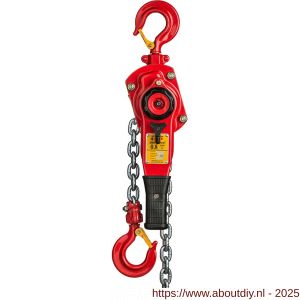 Delta Red Premium rateltakel 0,8 ton met 1,5 m hijshoogte - A53101314 - afbeelding 1