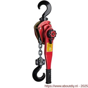 Delta Red Premium sjortakel met scheepswerf haken 1,5 ton met 1,5 m hijshoogte Lc 30 Kn - A53101497 - afbeelding 1
