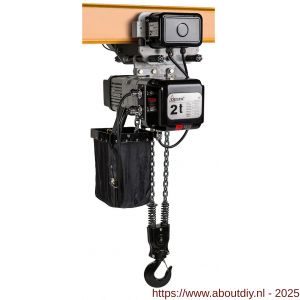 Delta elektrische kettingtakel met elektrische loopkat DTD 400 V 2 ton met 3 m hijshoogte dubbele snelheid 2 parten - A53101613 - afbeelding 1