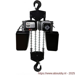 Delta elektrische kettingtakel DTS 400 V 10 ton met 6 m hijshoogte dubbele snelheid 4 parten - A53101602 - afbeelding 1