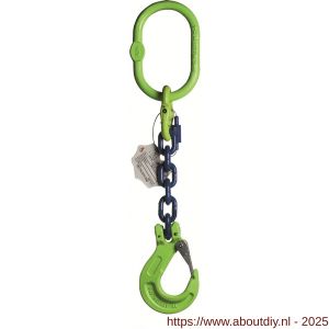 Deltalock Grade 100 hijsketting voorloper 6 mm x 1 m klephaak - A53100213 - afbeelding 1
