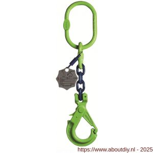 Deltalock Grade 100 hijsketting voorloper 6 mm x 1 m veiligheidshaak - A53100253 - afbeelding 1