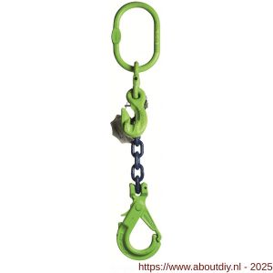 Deltalock Grade 100 hijsketting voorloper 6 mm x 1 m veiligheidshaak en inkorthaak - A53100538 - afbeelding 1