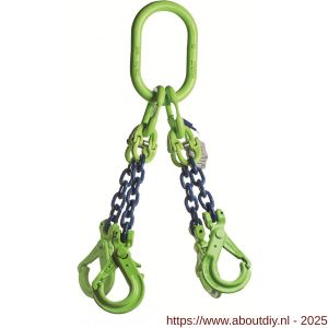 Deltalock Grade 100 hijsketting 4-sprong 6 mm x 1 m veiligheidshaak WLL gebaseerd op 0-45 graden - A53100638 - afbeelding 1