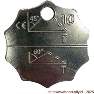Deltalock ID plaat voor 2-3-4 sprong Grade 100 - A53101116 - afbeelding 1