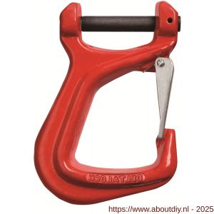 Deltalock Grade 80 gaffel hijsbandhaak met klep 2 ton - A53100929 - afbeelding 1