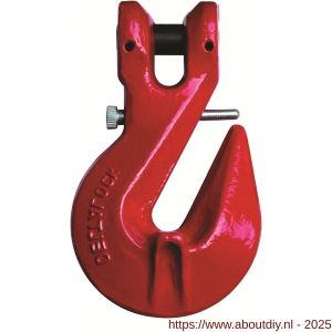 Deltalock Grade 80 inkorthaak met gaffel en veiligheidspin 1,12 ton - A53100943 - afbeelding 1