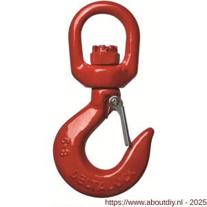 Deltalock Grade 80 wartelooghaak met klep onbelast wartelen 1,12 ton - A53101006 - afbeelding 1
