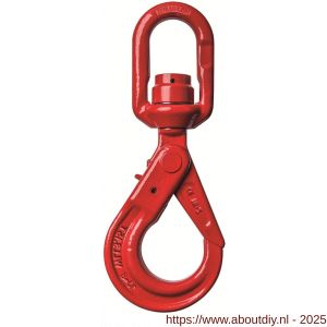 Deltalock Grade 80 veiligheids wartelhaak met gaffel en lager belast wartelen 1,12 ton - A53101044 - afbeelding 1